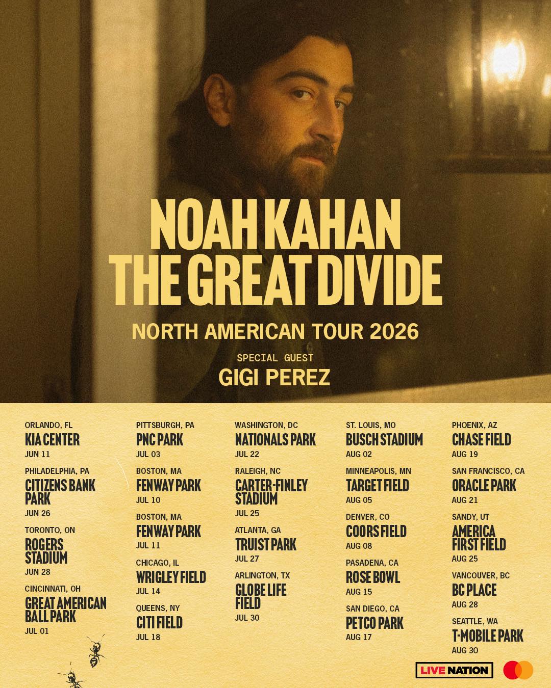 Gigi Perez The Great Divide Tour Poster 2026